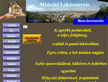 Tablet Screenshot of lakasszerviz-miskolc.hu